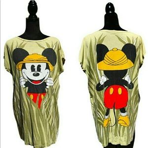 Vintage Walt Disney x Caro Amoroso Mirror Print Sleeveless Tunic Tee